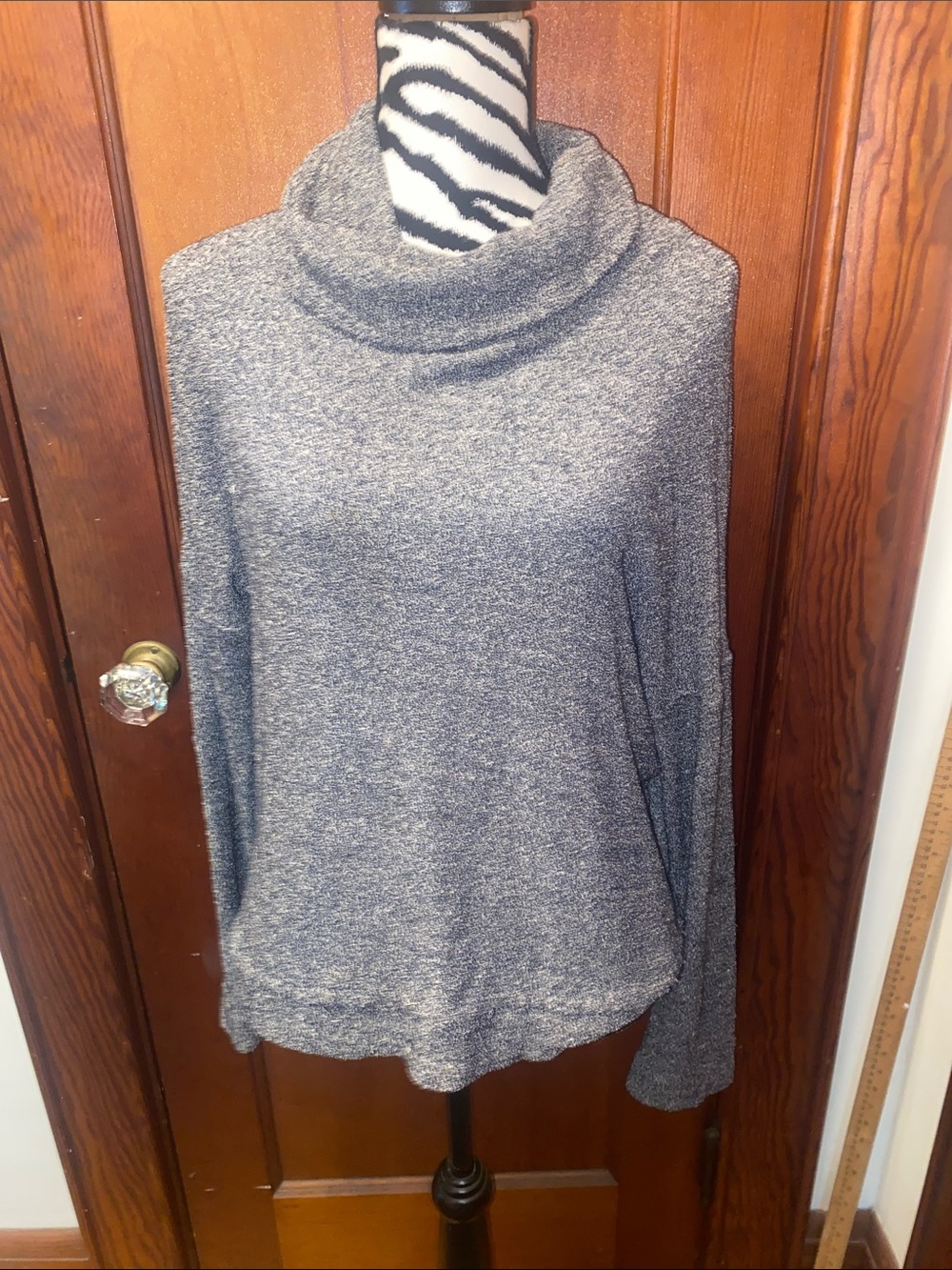 Madewell Gray Marled Cowl Neck Sweater